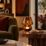 Nuvella Coffee Glass Table Lamp