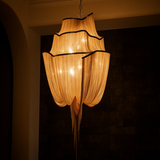 Gold Aureliara Retro Chain Pendant — iron chandelier for dining room