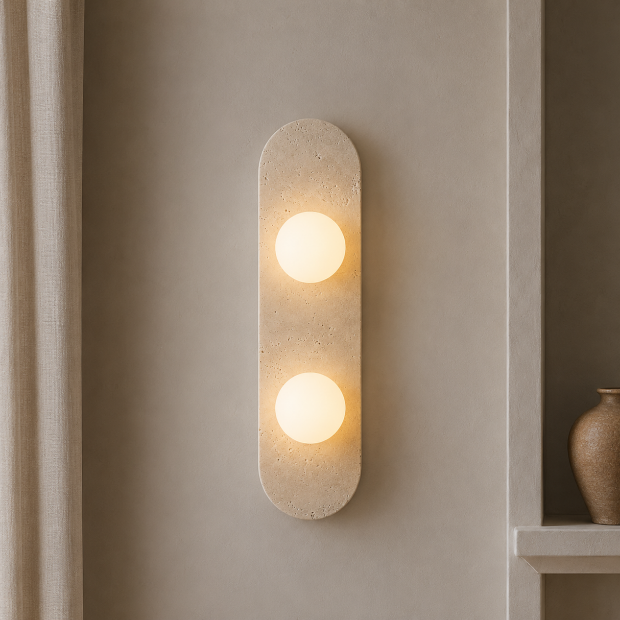 Kyoto Halo Stone Wall Lamp
