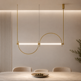 Linea Halo Gold Pendant Light