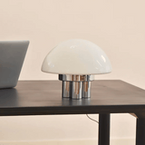 LumoSphere Bauhaus Table Lamp – Retro Milk White Acrylic LED Light