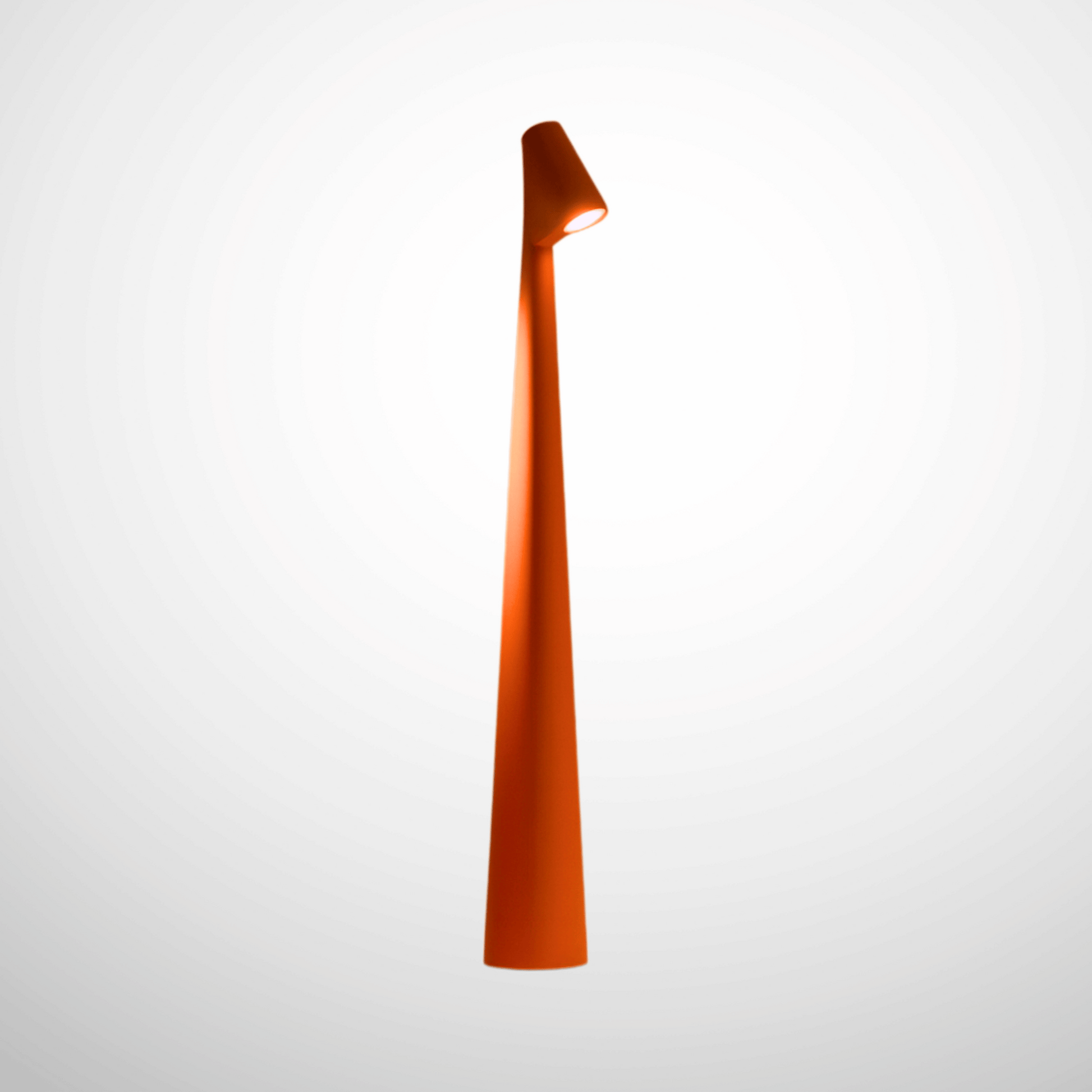 Orange pendant lamp on a white background