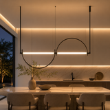 Linea Halo Black Pendant Light