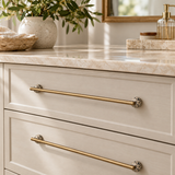 Orba Stone & Brass Cabinet Handles & Knobs