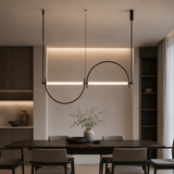 Linea Halo Black Pendant Light