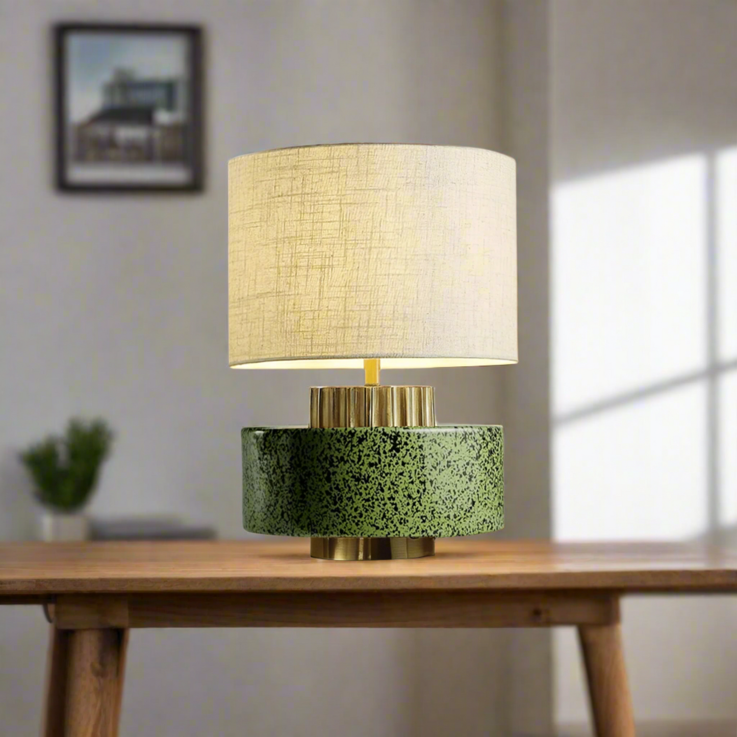 Vintage Handmade Pottery Jar Table Lamp