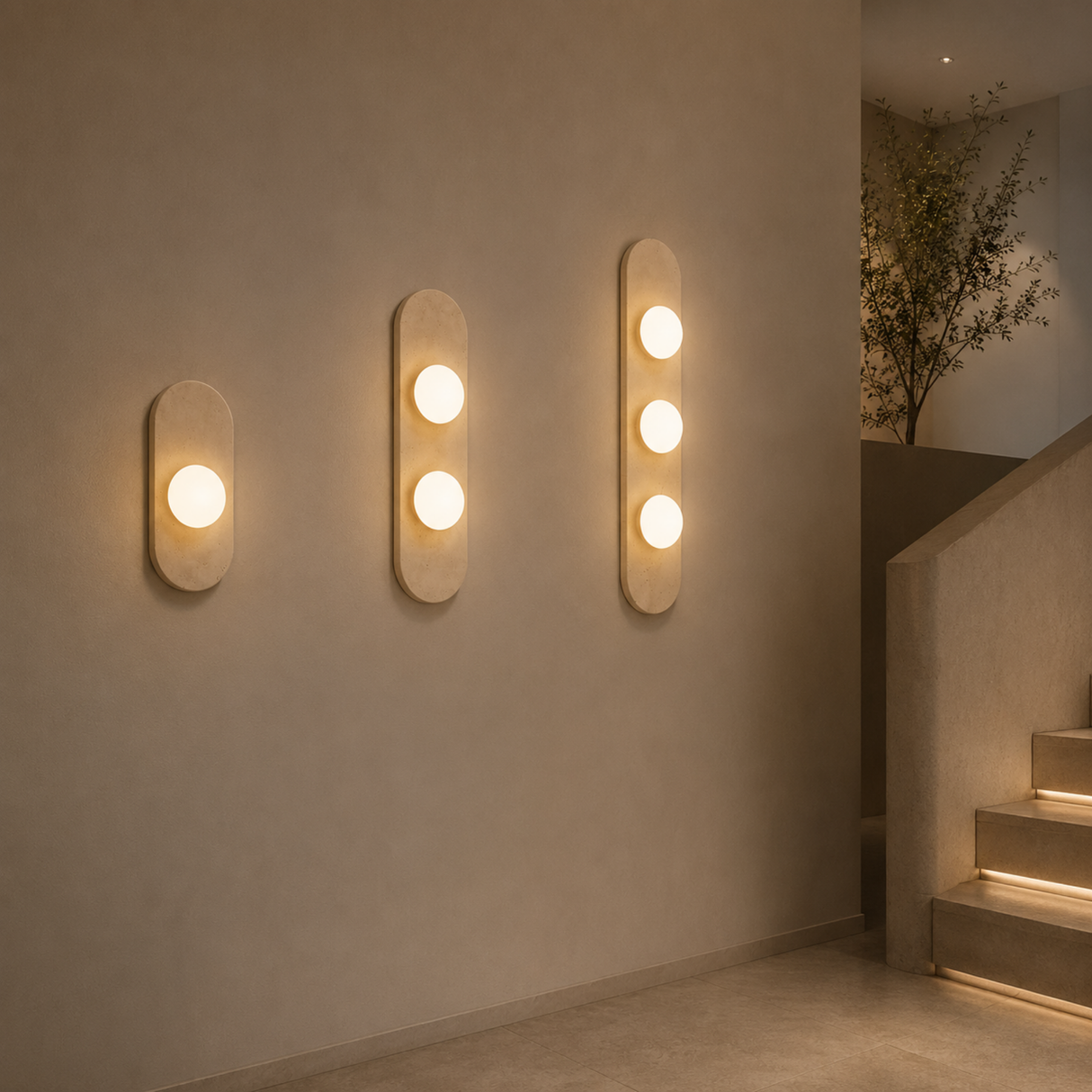 Kyoto Halo Stone Wall Lamp
