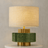Close-up of the Vintage Handmade Pottery Jar Table Lamp showing ceramic texture and craftsmanship