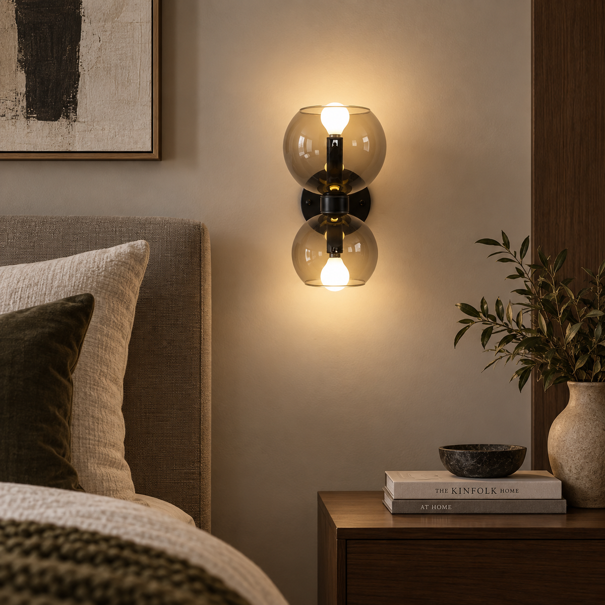 Virelle Double Globe Glass Wall Light