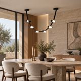 Aureline Leather Orb Chandelier