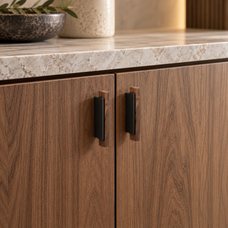 Brassique Walnut Pull Handle