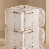Vetra Milk Glass Column Floor Lamp