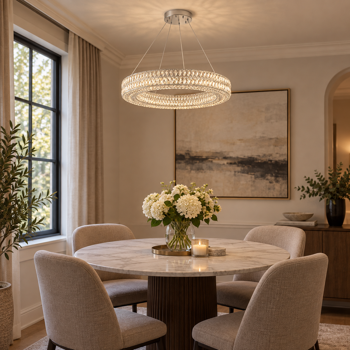 Virelia Crystal Ring Chandelier