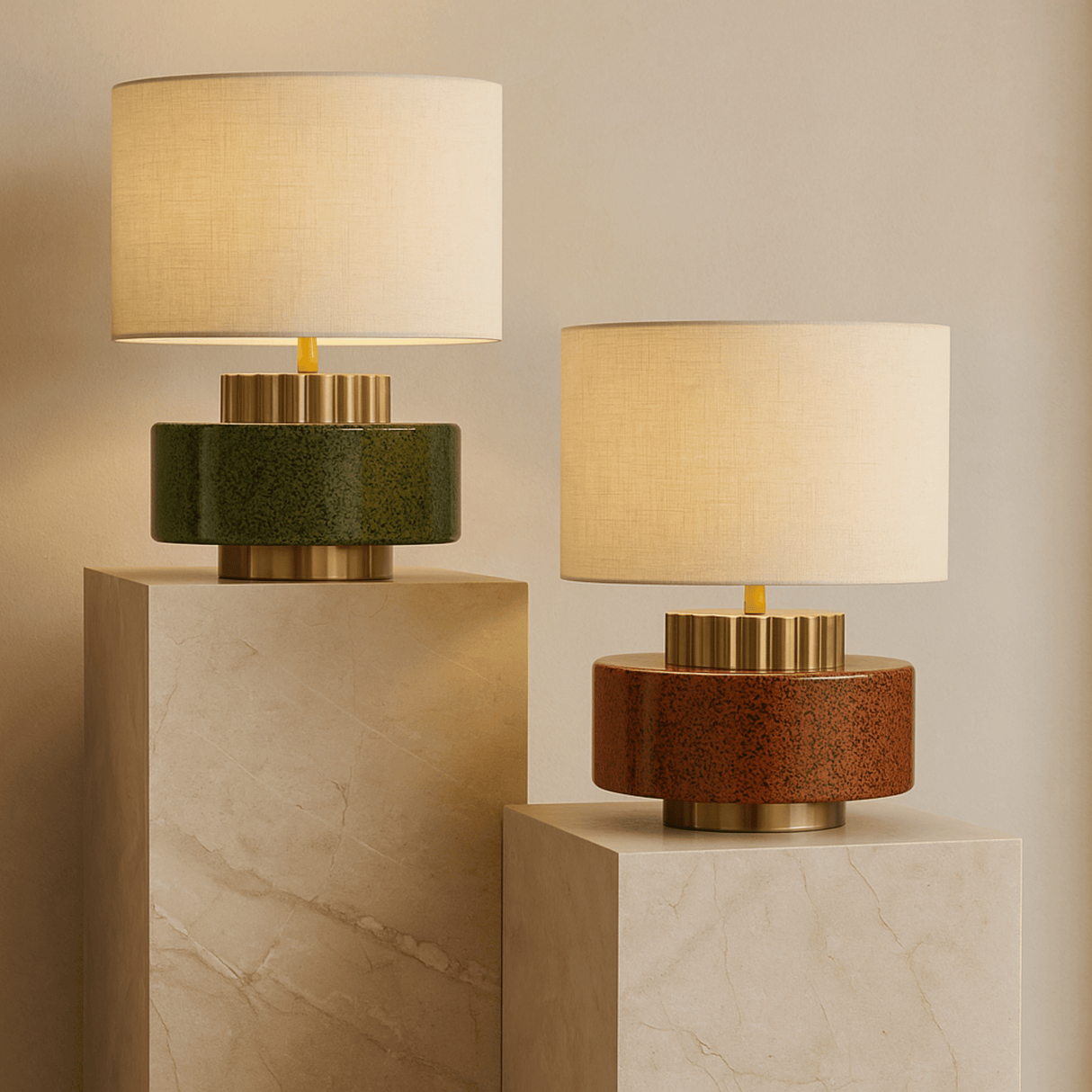 Vintage Handmade Pottery Jar Table Lamp
