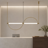 Linea Halo Gold Pendant Light