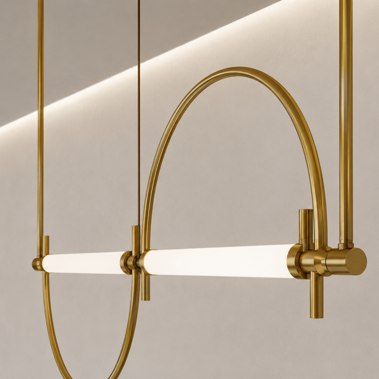Linea Halo Gold Pendant Light
