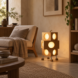 Rotbot Cherry Wood Robot Floor Lamp