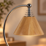 Ardena Wood Arc Candle Warmer Lamp