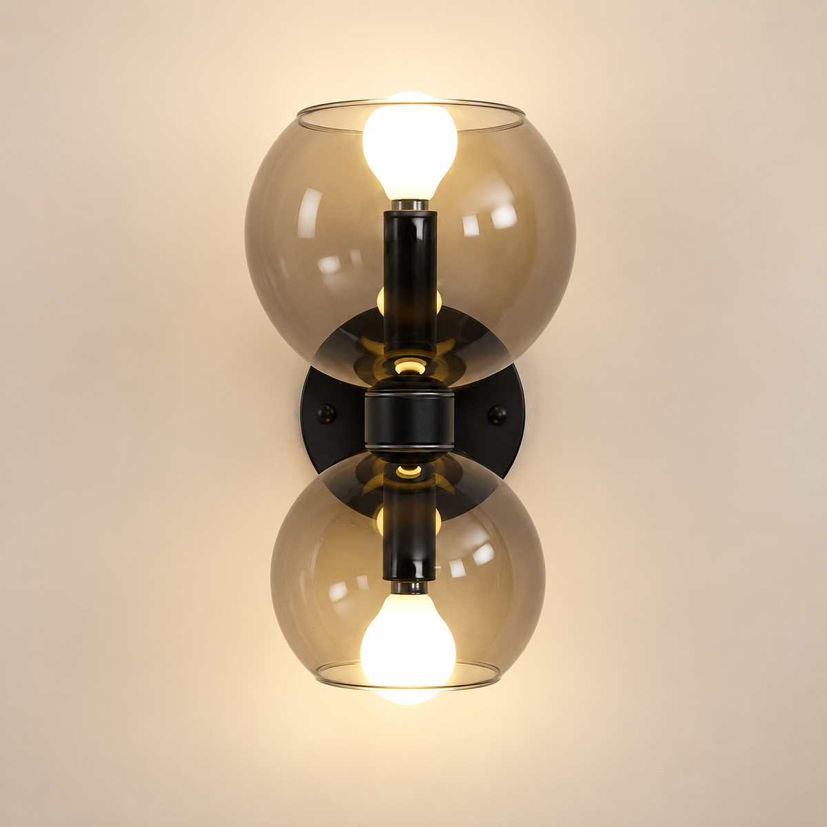 Virelle Double Globe Glass Wall Light