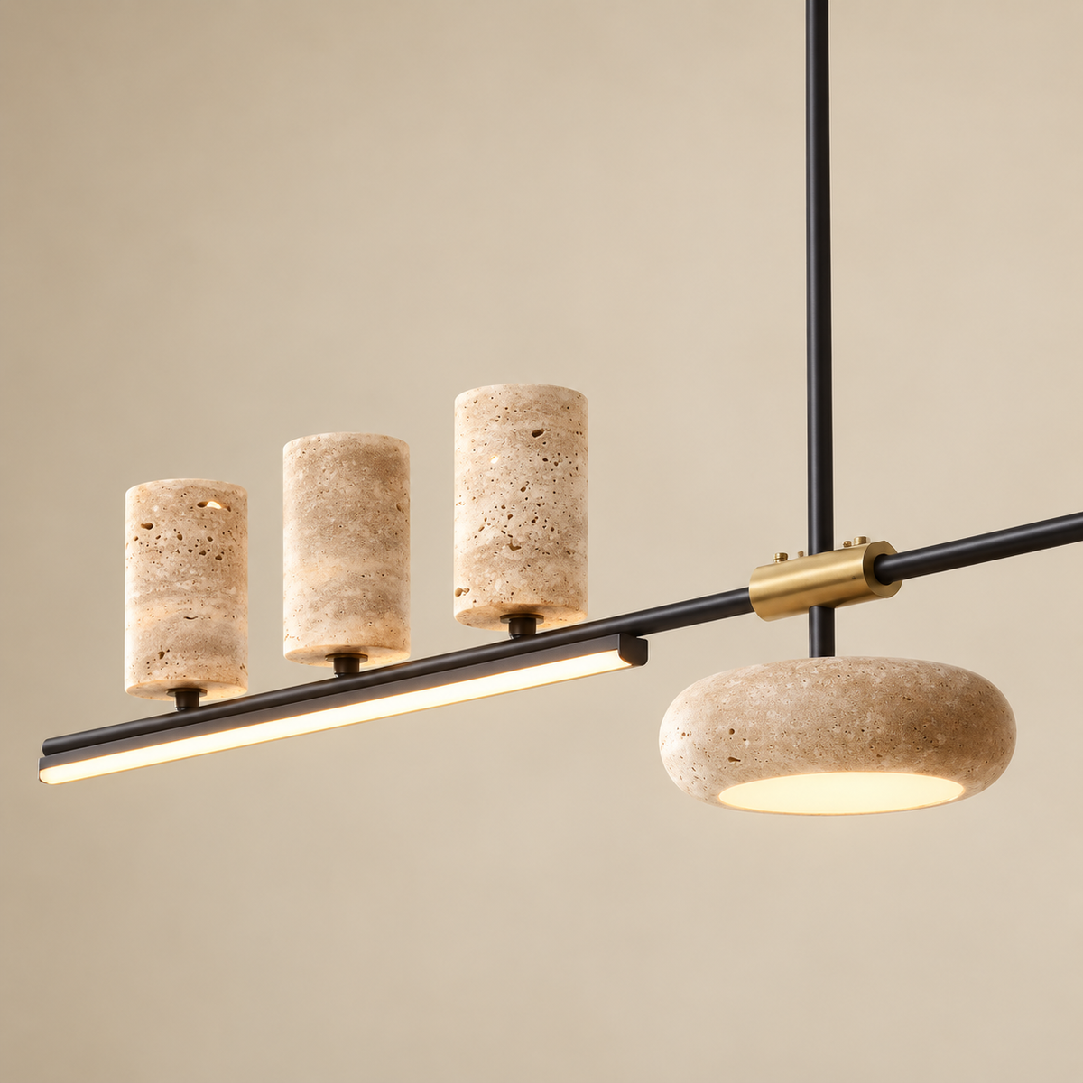 Cavelle Natural Stone Linear Pendant Light