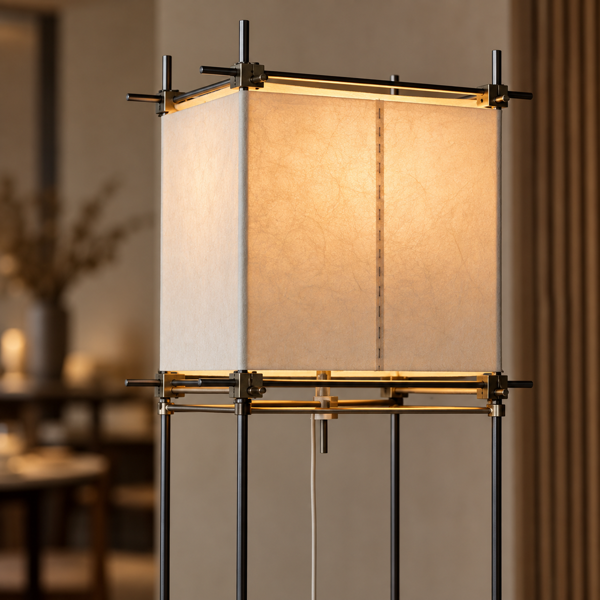 Avela Parchment Cube Floor Lamp