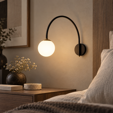 Arcella Swing Arm Globe Wall Light