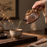 Yunsha Hand-Carved Yixing Purple Clay Teapot
