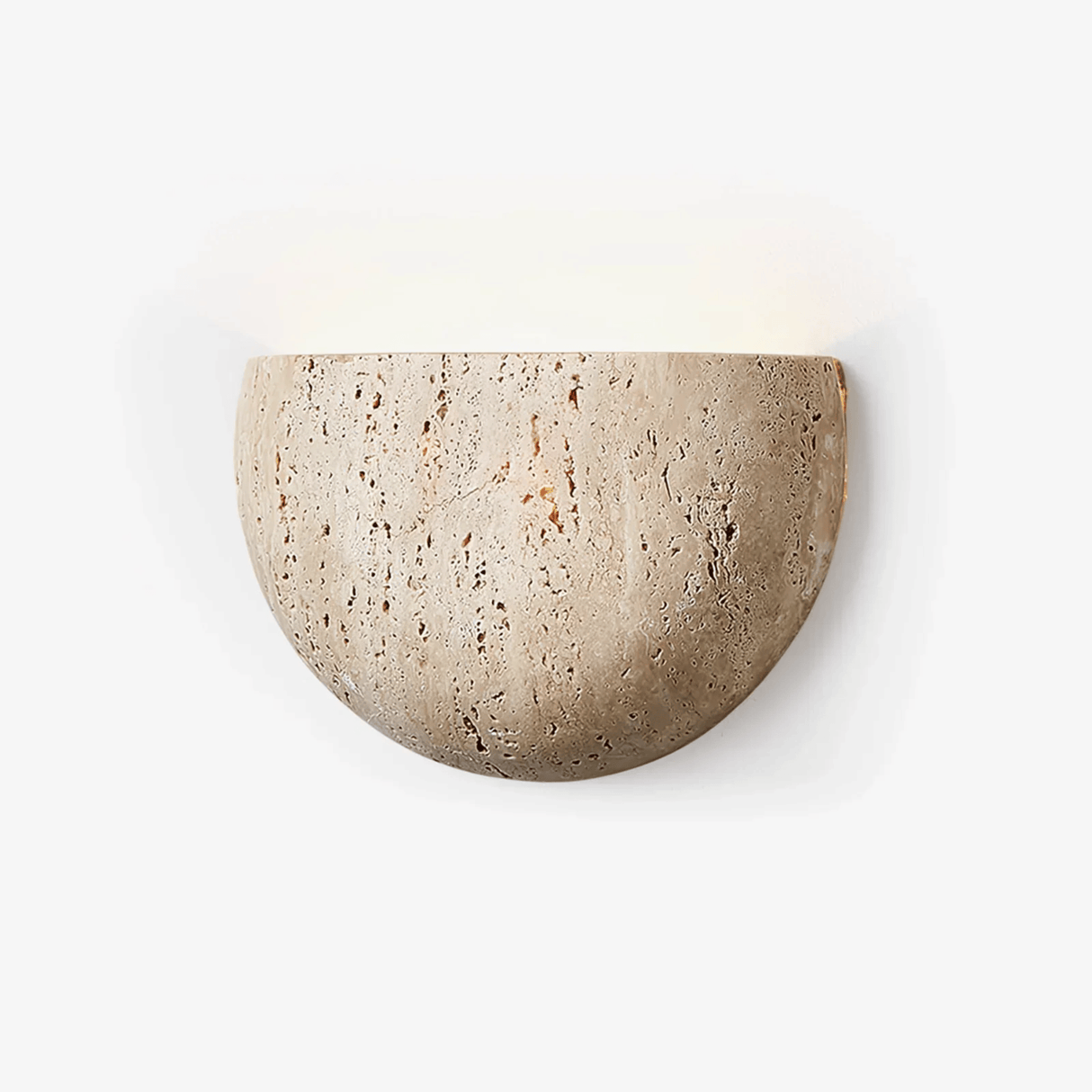 Ceramic half-moon wall hook on a white background