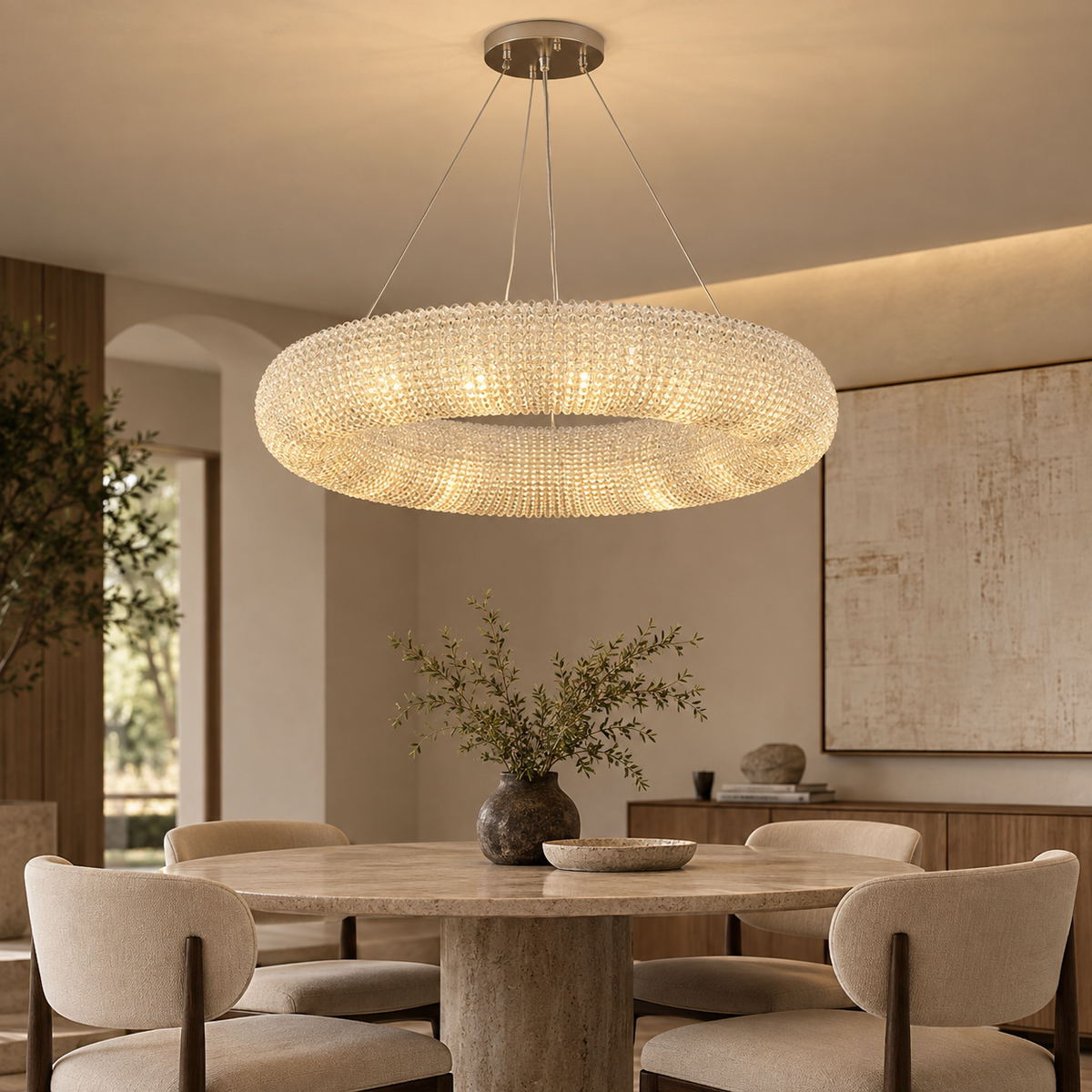Liora K9 Crystal Ring Chandelier