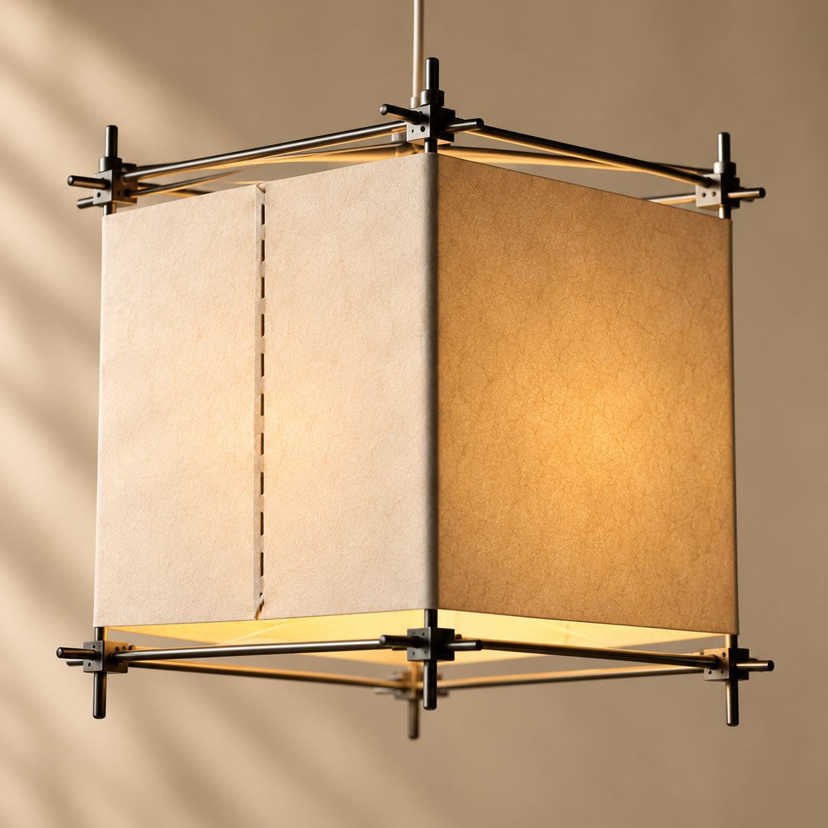 Avela Parchment Cube Pendant Light