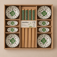 SakuraBloom Sushi Dinnerware Set (12-Piece Gift Box)