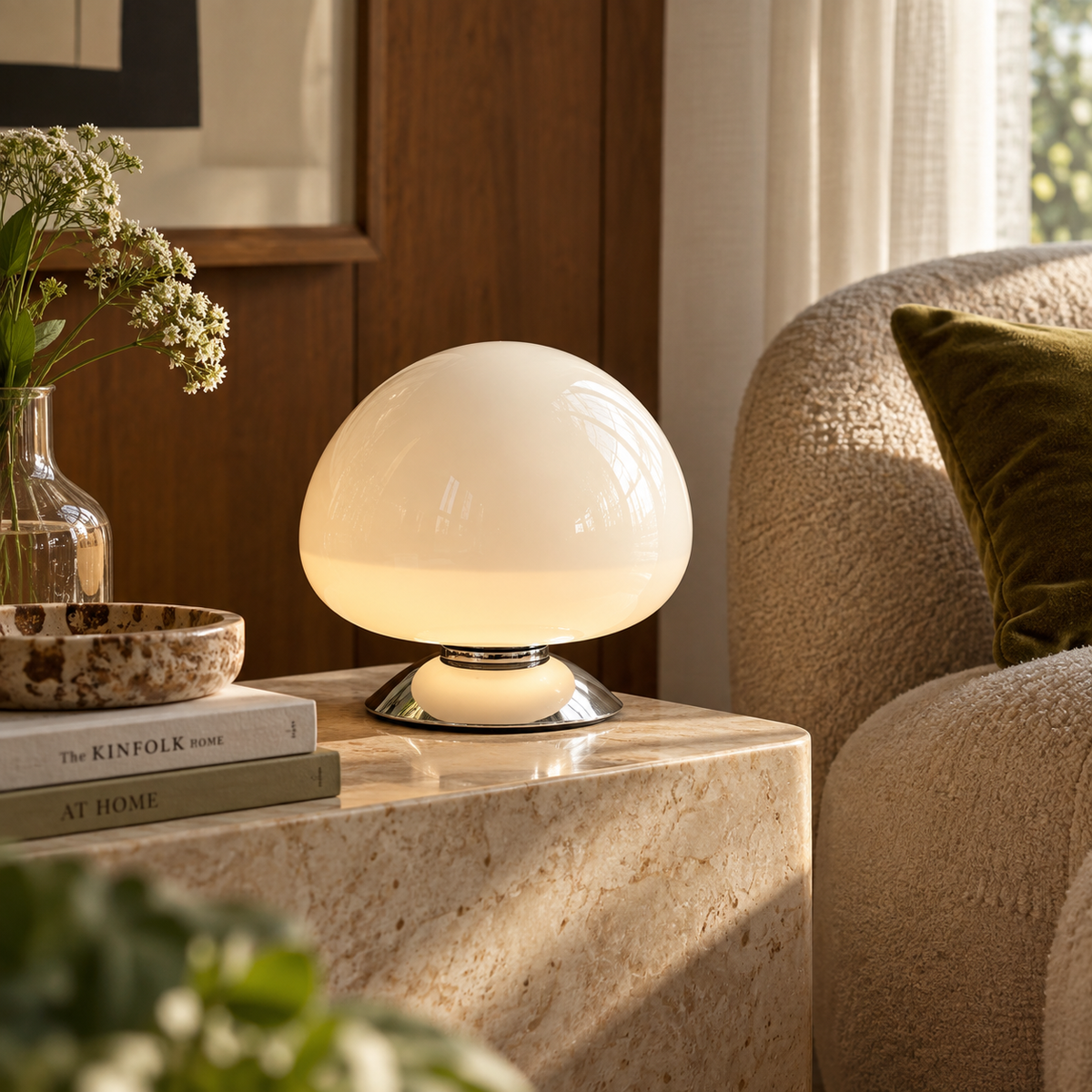 Cresta Glass Mushroom Table Lamp