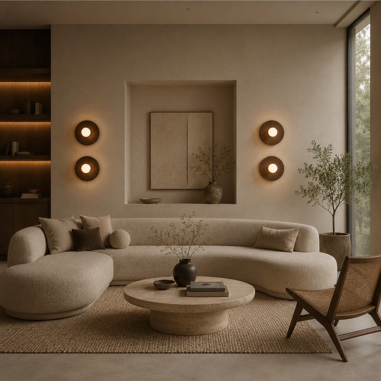 Nordholm Walnut Wall Lamp