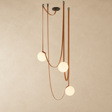 Solenne Leather Strap Globe Chandelier