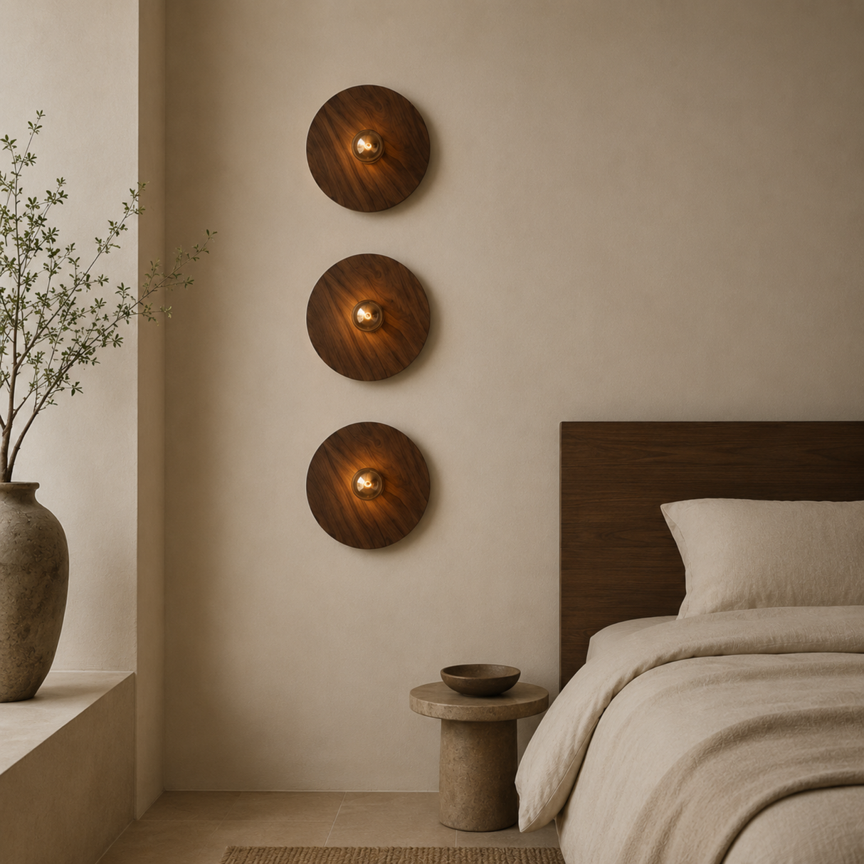 Nordholm Walnut Wall Lamp