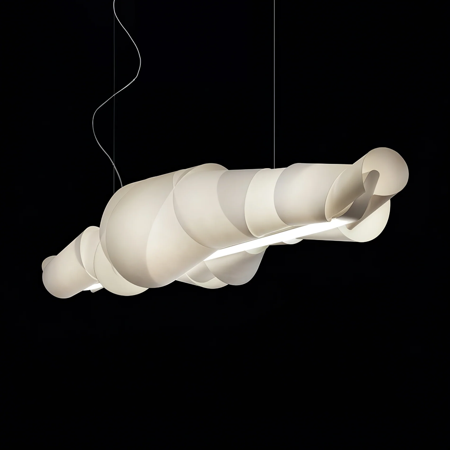 Croissant Sculptural Linear Pendant Light