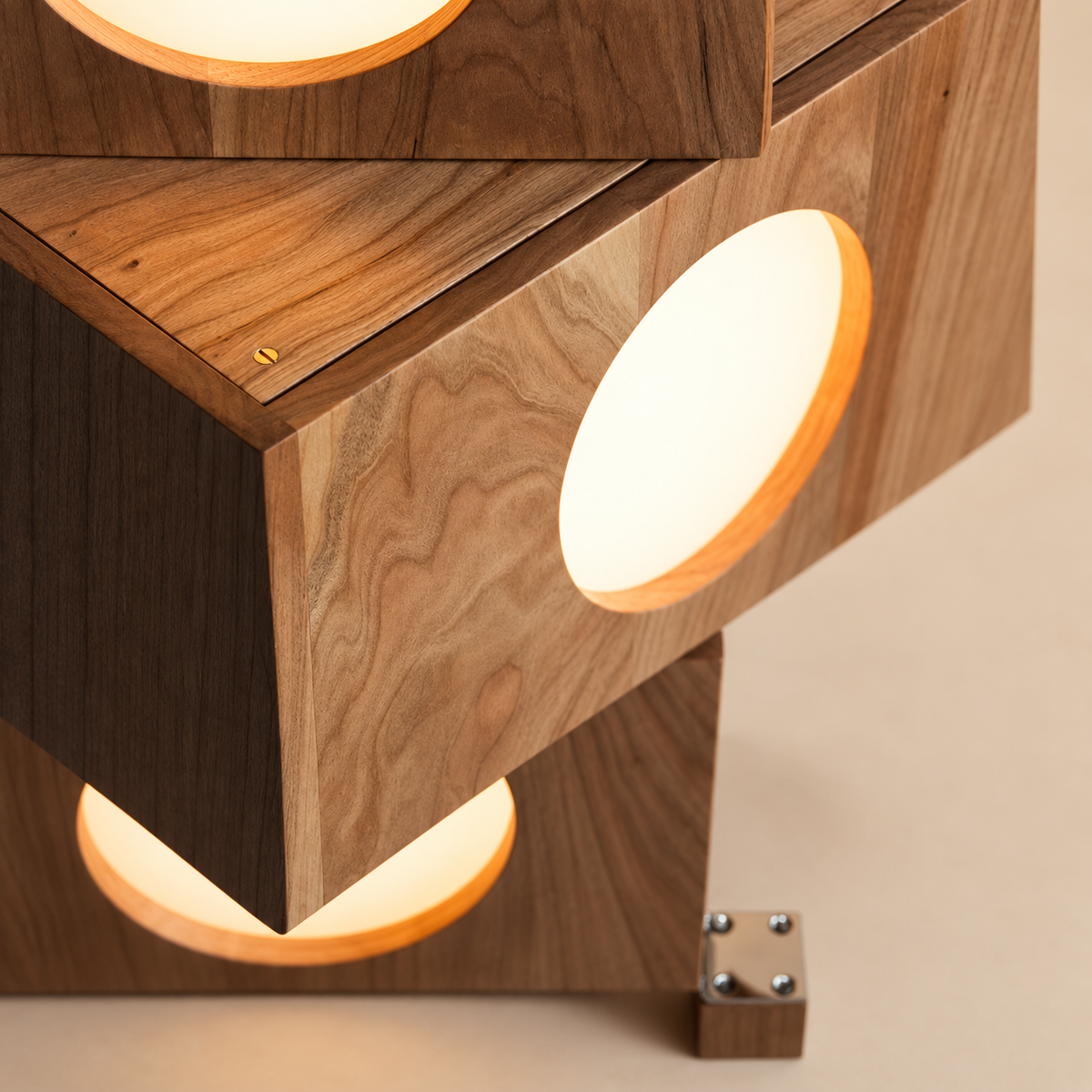 Rotbot Cherry Wood Robot Floor Lamp