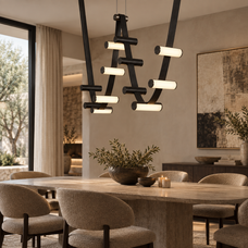 Aureline Leather Orb Chandelier