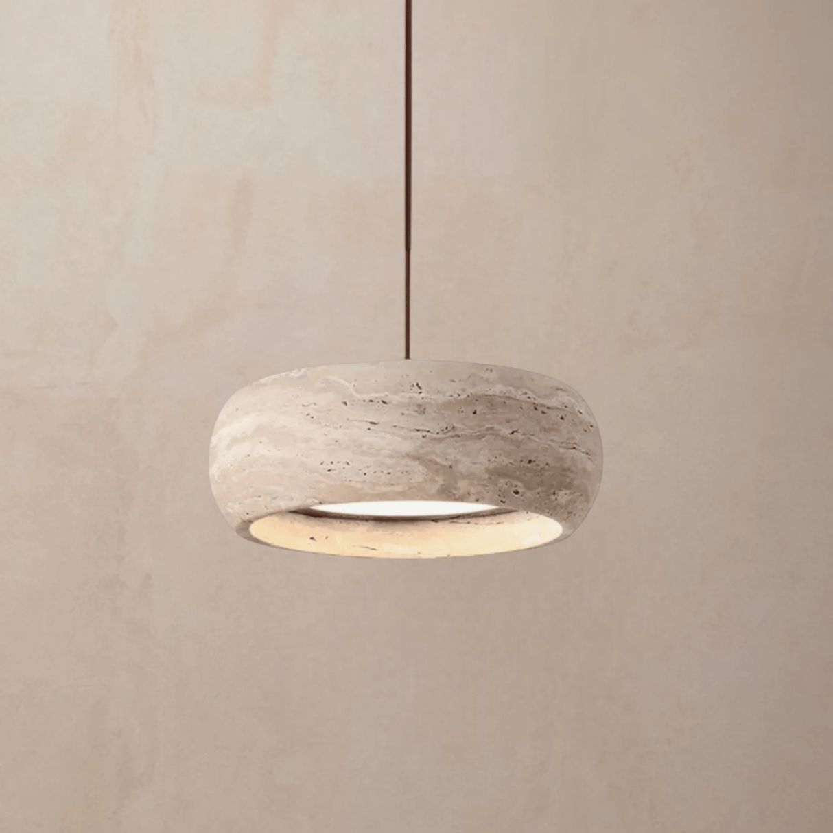 Ithaca Travertine LED Pendant Light