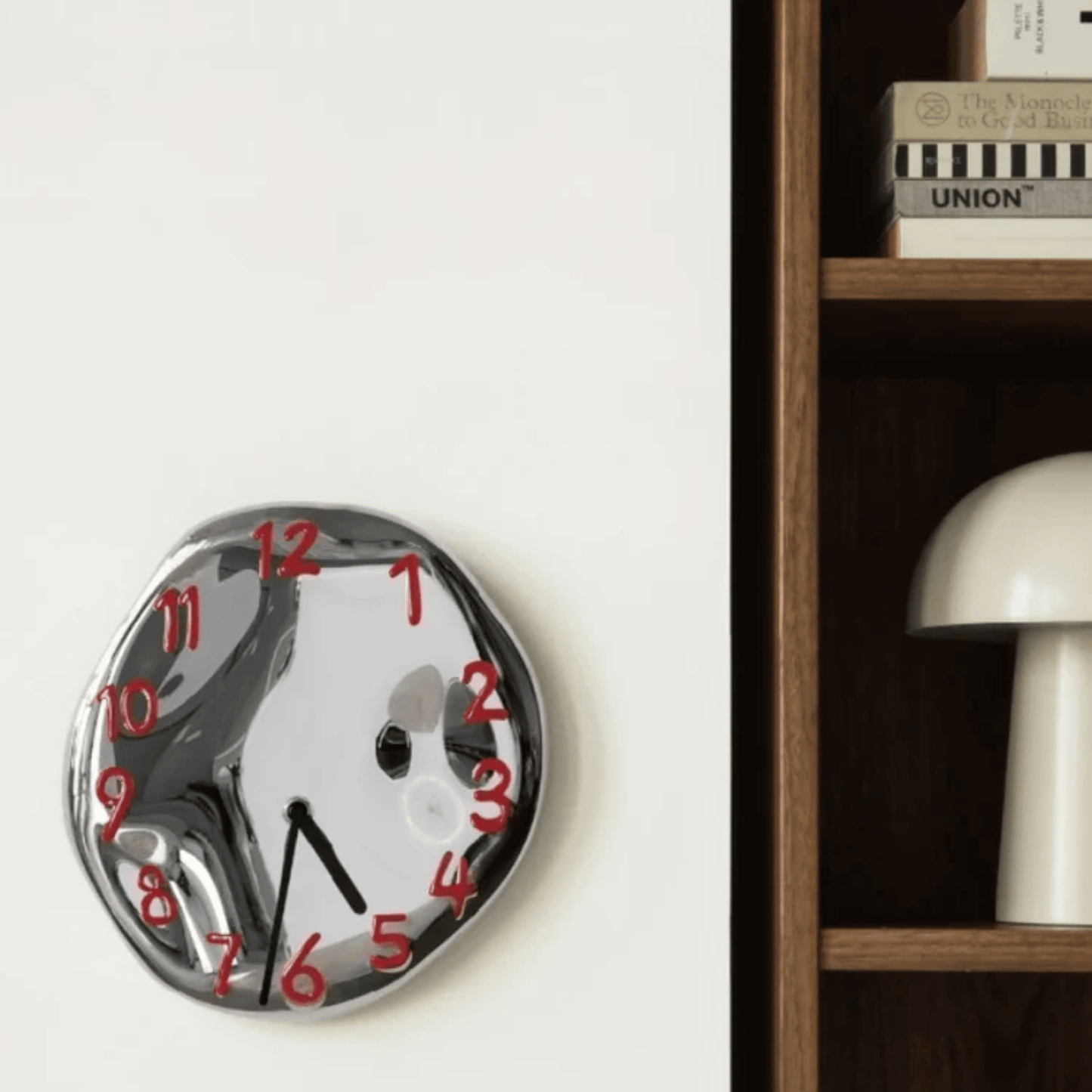 LumoTime Chrome Ceramic Wall Clock