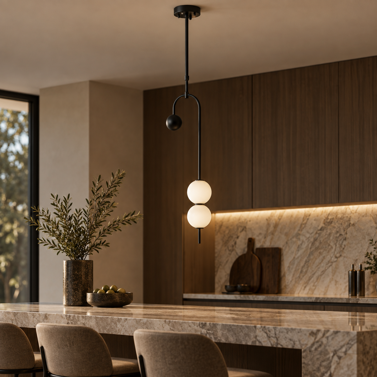 Noctis Acrylic Ball Pendant Light
