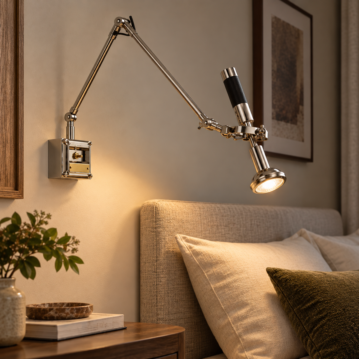 Rovelle Adjustable Swing Arm Wall Light