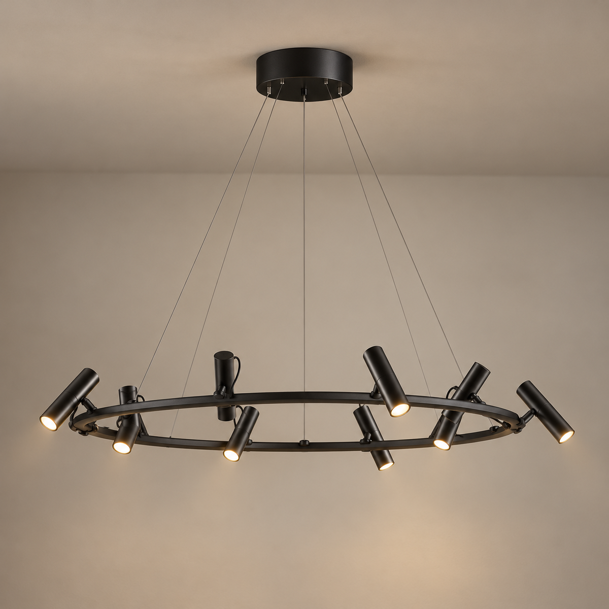 Norellis Adjustable Ring LED Chandelier