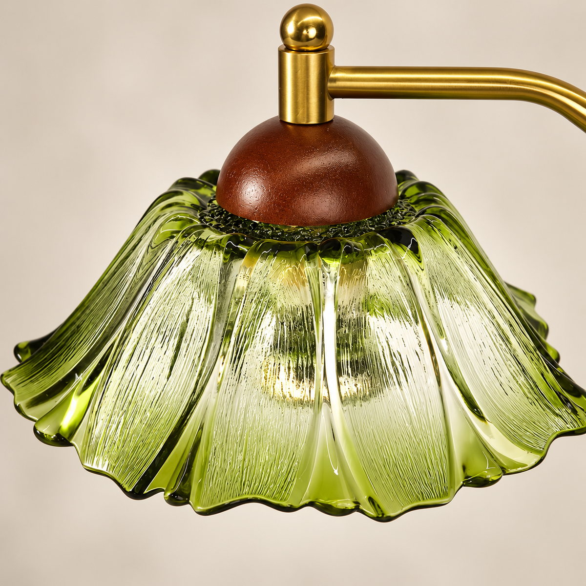 Florena Green Glass Candle Warmer Lamp
