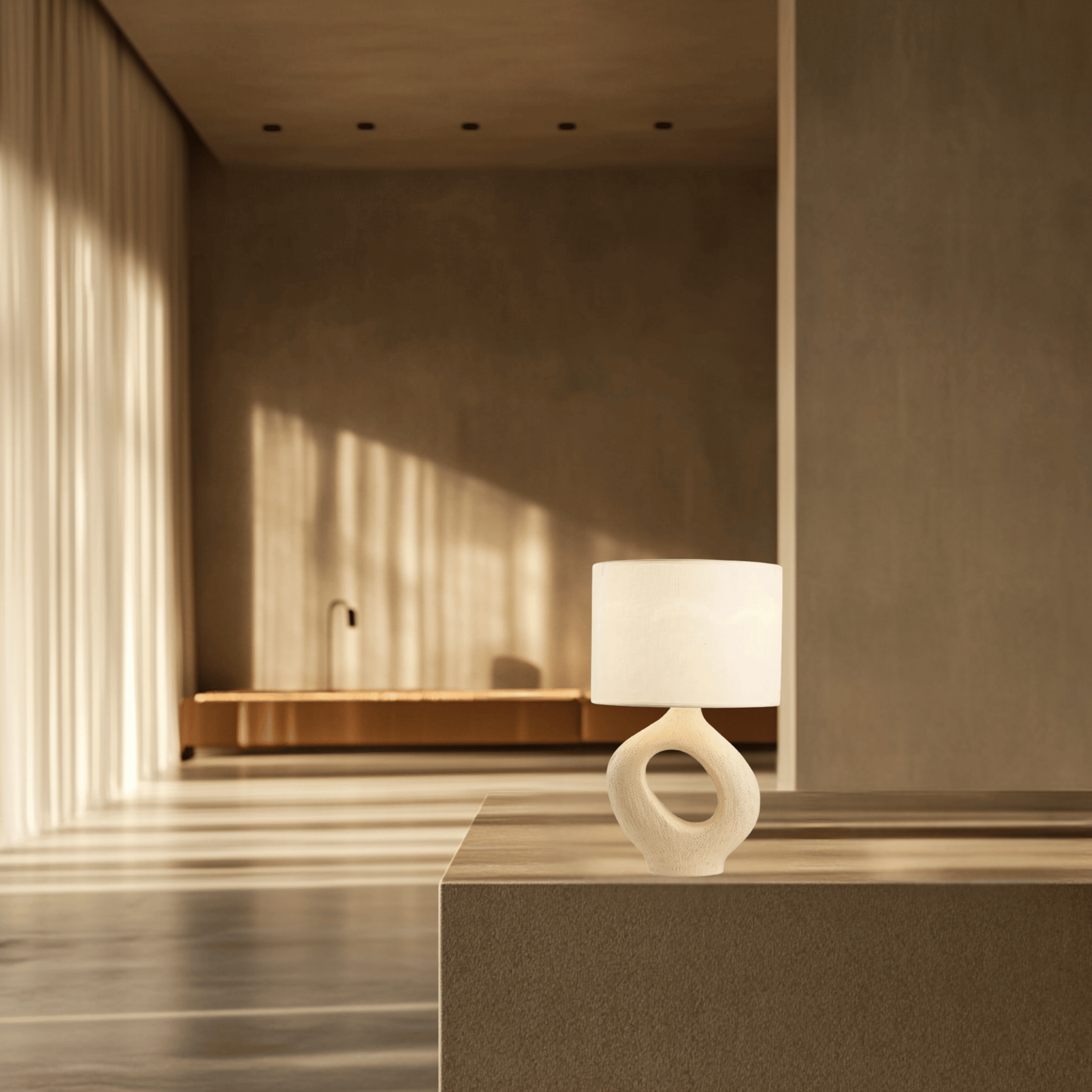 This modern Wabi-sabi table lamp combines artistic design with functionality, making it a perfect addition to your bedroom or living room. 