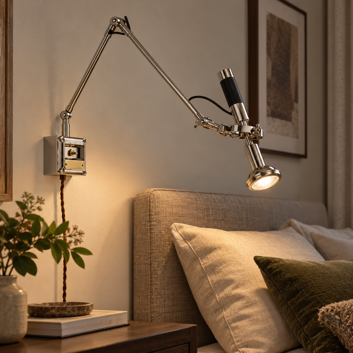 Rovelle Adjustable Swing Arm Wall Light