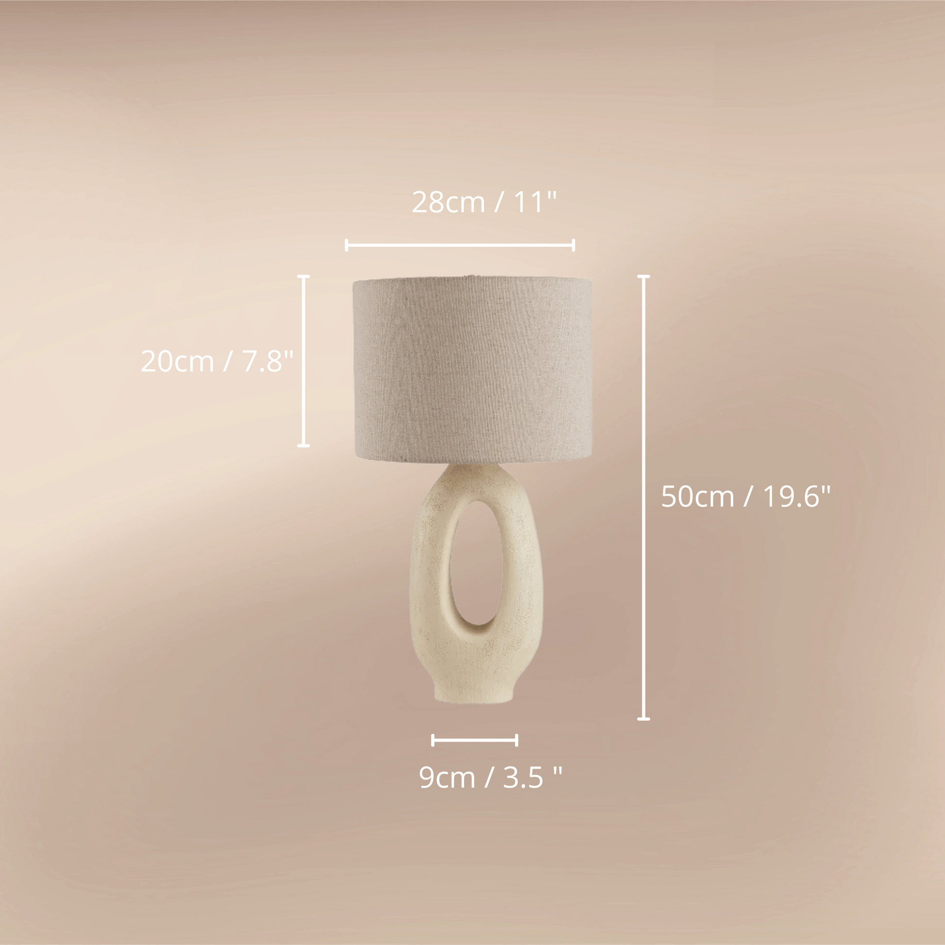 Modern Wabi-sabi table lamp combines artistic design with functionality, making it a perfect addition to your bedroom or living room. Beige & White