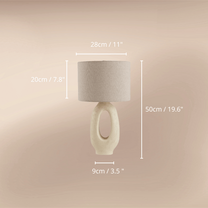 Modern Wabi-sabi table lamp combines artistic design with functionality, making it a perfect addition to your bedroom or living room. Beige & White