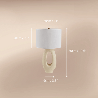 Modern Wabi-sabi table lamp combines artistic design with functionality, making it a perfect addition to your bedroom or living room.Beige & White