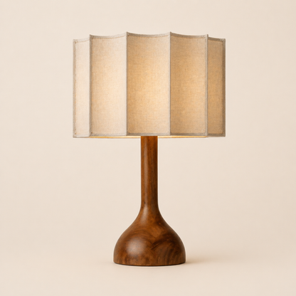 Hikari Pleated Wooden Table Lamp